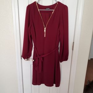 Roz & Ali Dark Red Dress